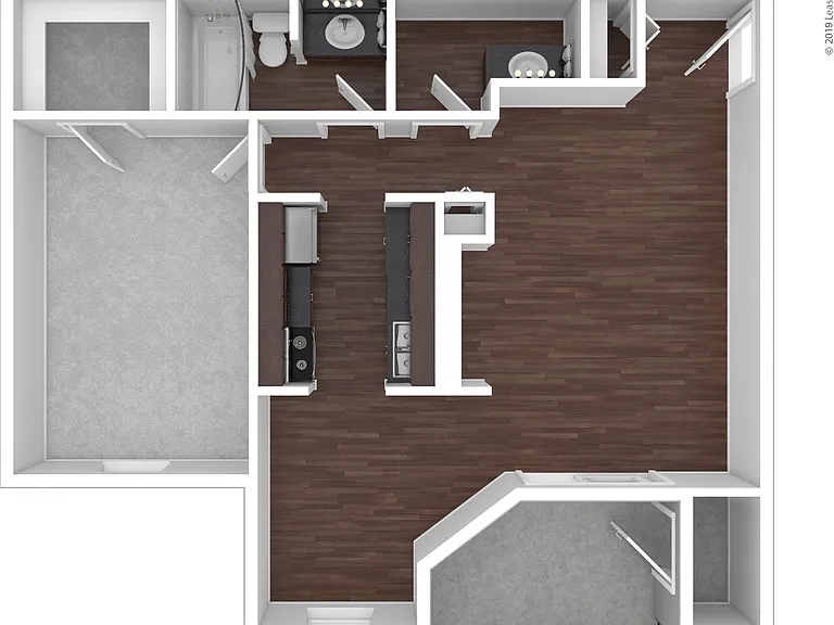 1 bedroom 1 bath: Beds - 1: Baths - 1: SqFt Range - 676 to 676