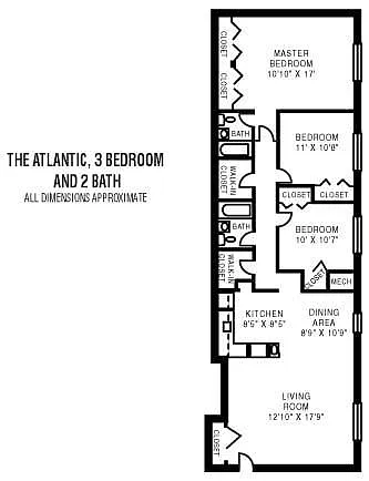 Floor plan 3Bedroom 2Bathroom