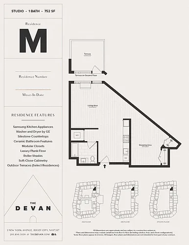 Floor plan Studio M