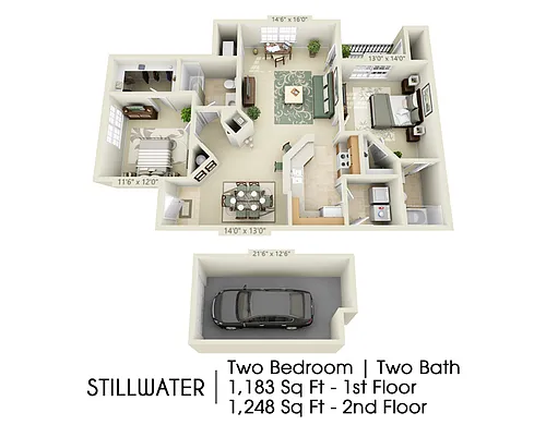 Floor plan Stillwater with Garage
