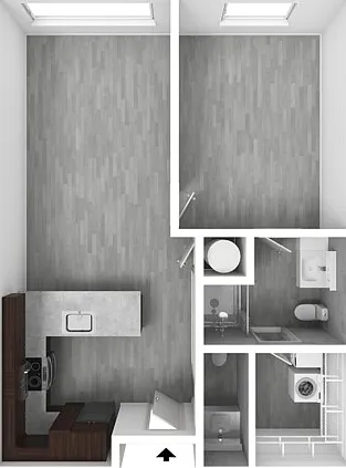 1 Bedroom D 1 Bedroom D