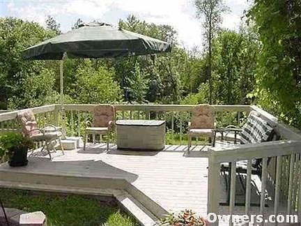 Fire Pit Deck Overlooking River