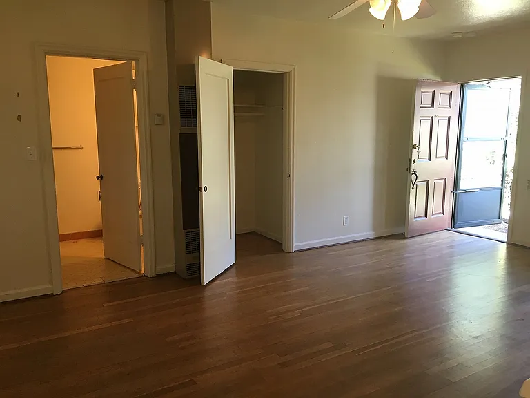 Studio coat closet & bathroom entrance