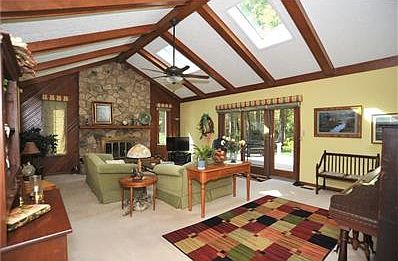 Spacious Great Room w/ fireplace as the focal point.