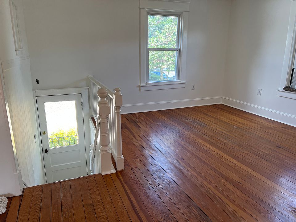 Door, stairs, common area