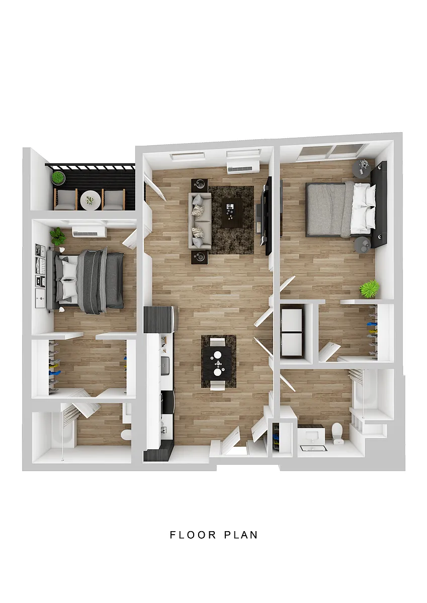 Floor plan Sitka - 2 Bed B (ANSI)
