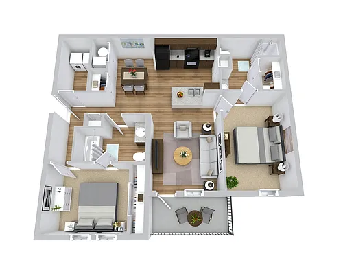 Floor plan 2 Bedrooms