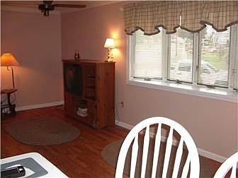 Large dining room with abundant windows