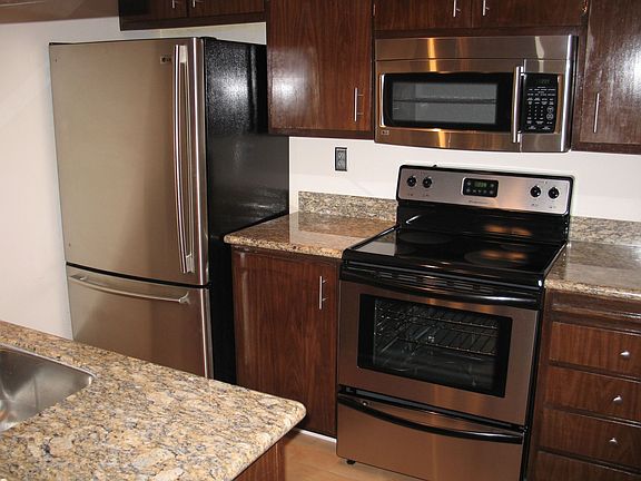 Granite Slab and Stainless Steel Appliances