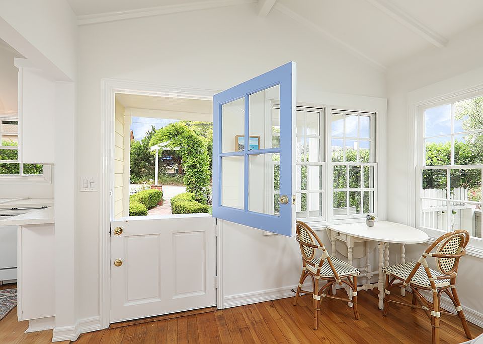 view from inside to the yard