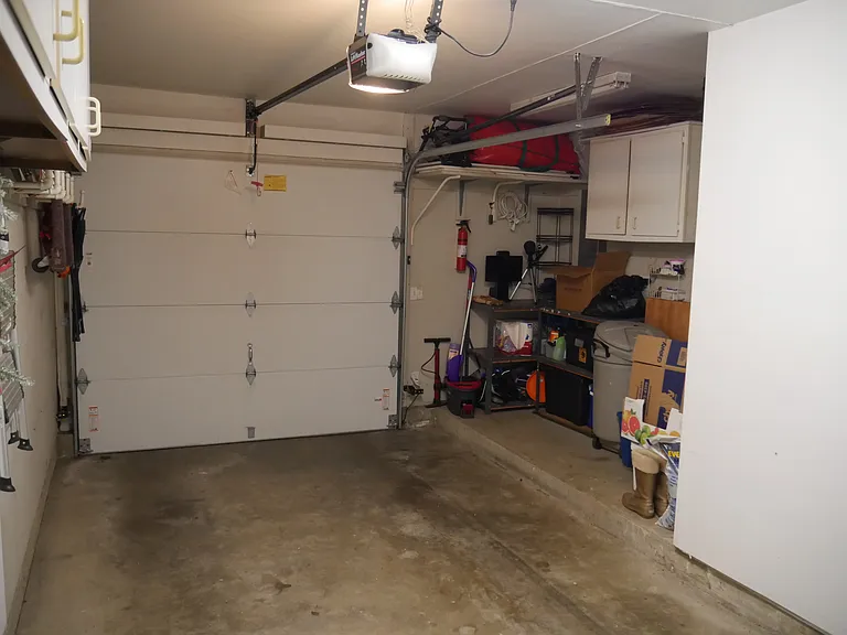 Garage with plenty of storage space