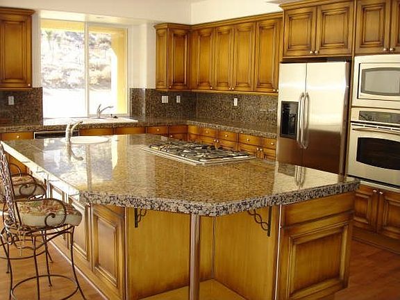 Oversized granite island