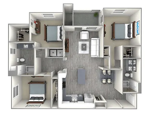 Floor plan 3 Bed 2 Bath C2