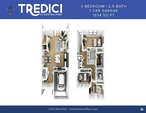 Floor plan 3 BD / 2.5 BA