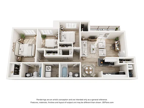Floor plan 3 Bedrooms