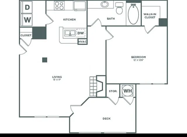 One Bedroom One Bath (656 SF) One Bedroom One Bath (656 SF)