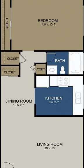 1 Bedroom "A" 1 Bedroom "A"