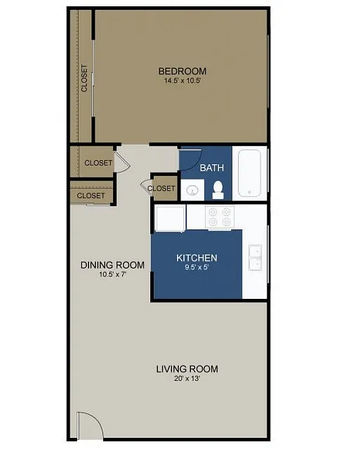 Floor plan One Bedroom A