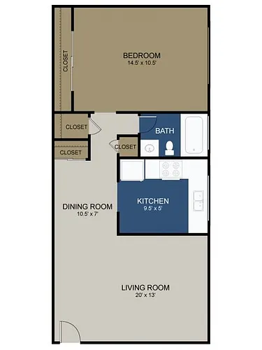 Floor plan One Bedroom A