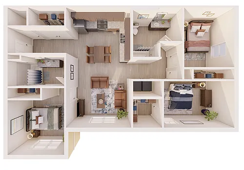 Floor plan Three Bedroom