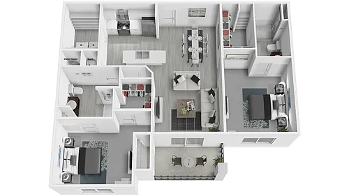 Floor plan 2 bed x 2 bath