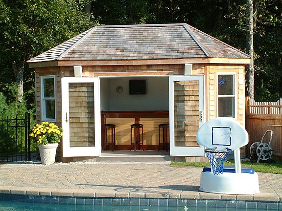 Pool cabana and bar