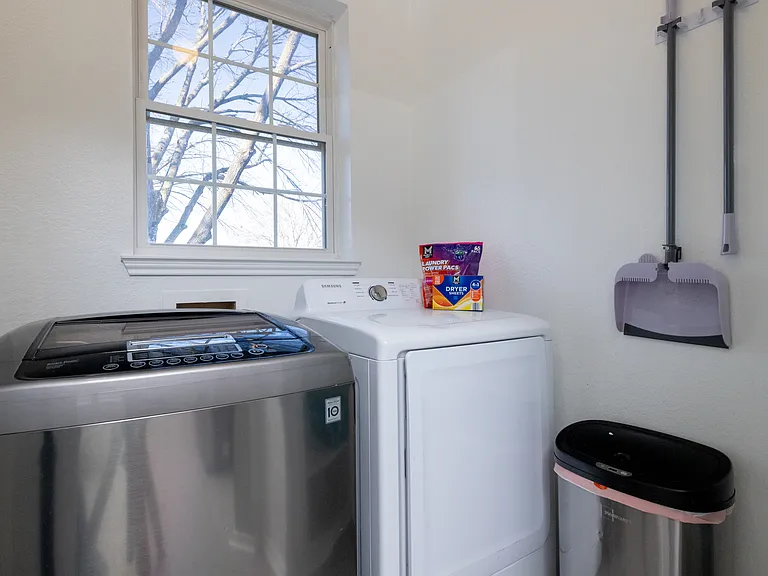 Washer and dryer available for use