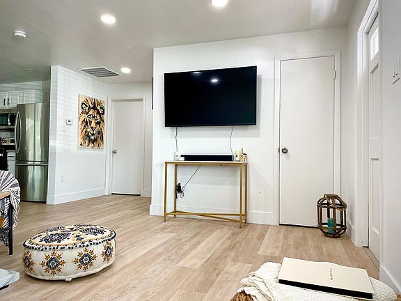 New large screen smart TV with high speed internet.