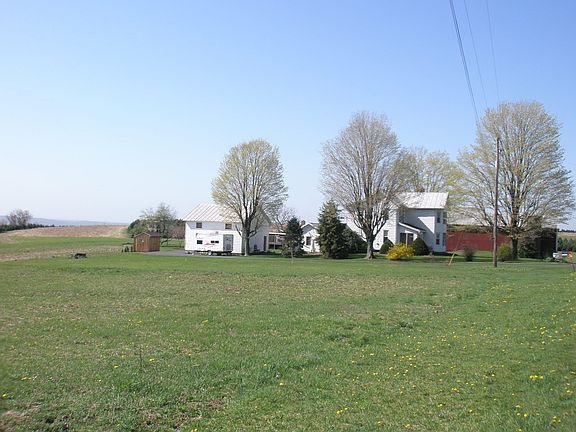 Side view from the field next to house
