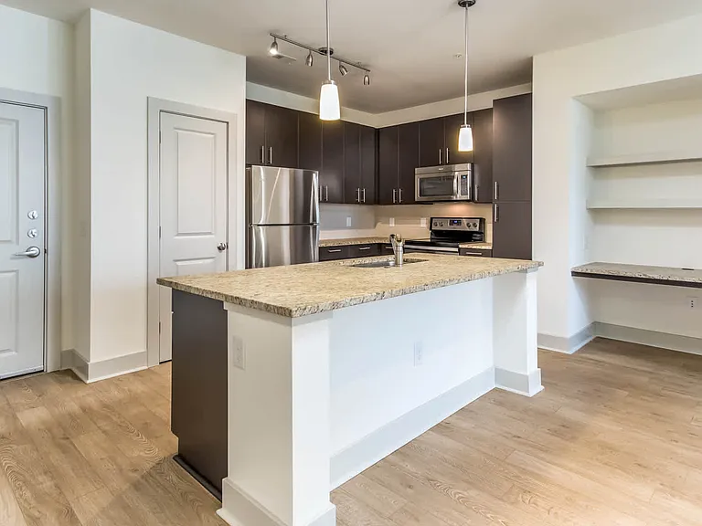 Kitchen with Stainless Steel Appliances and Granite Countertops