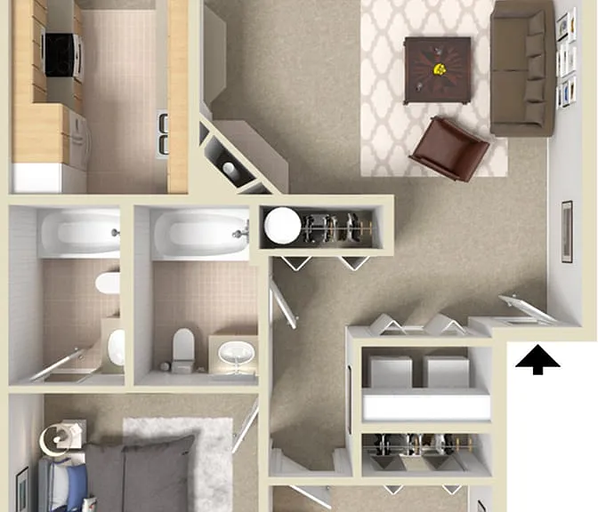 Two Bedroom Apartment - Gold Two Bedroom Apartment - Gold
