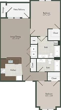 The Boardwalk | 2 Bedroom | 2 Bath | 1042 SF The Boardwalk | 2 Bedroom | 2 Bath | 1042 SF