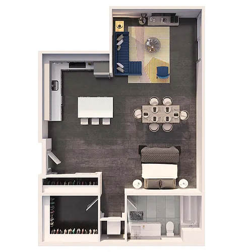 Floor plan Studio Plus
