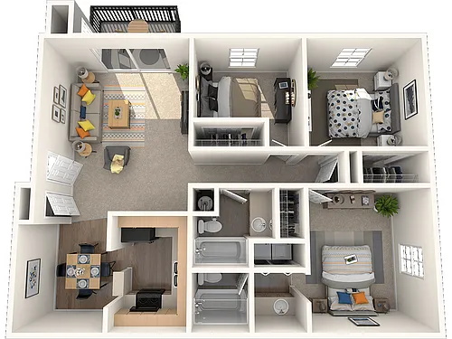 Floor plan 3 Bed 2 Bath