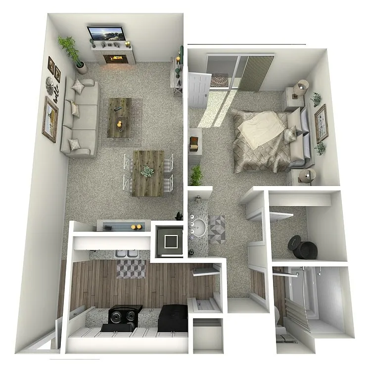 Floor plan One Bedroom Reno
