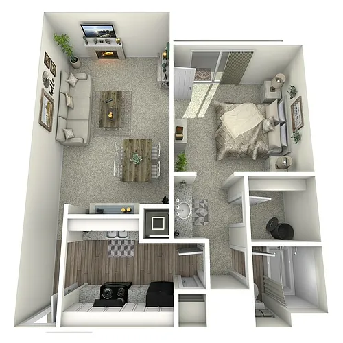 Floor plan One Bedroom Reno