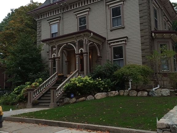 Front of house in spring