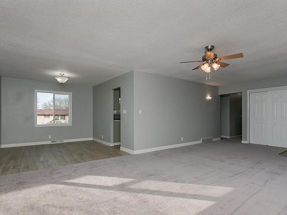 Living room and dining area