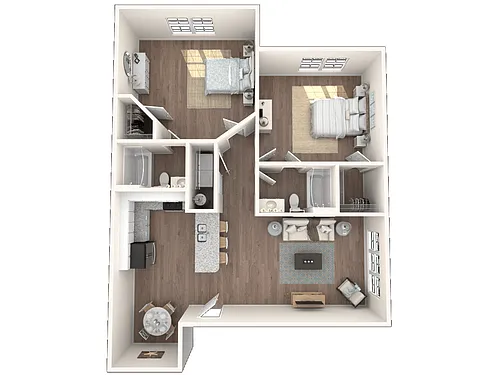 Floor plan Two Bedroom - Option B