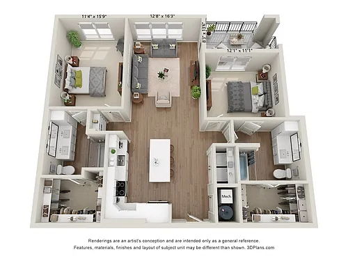 Floor plan B1-M2