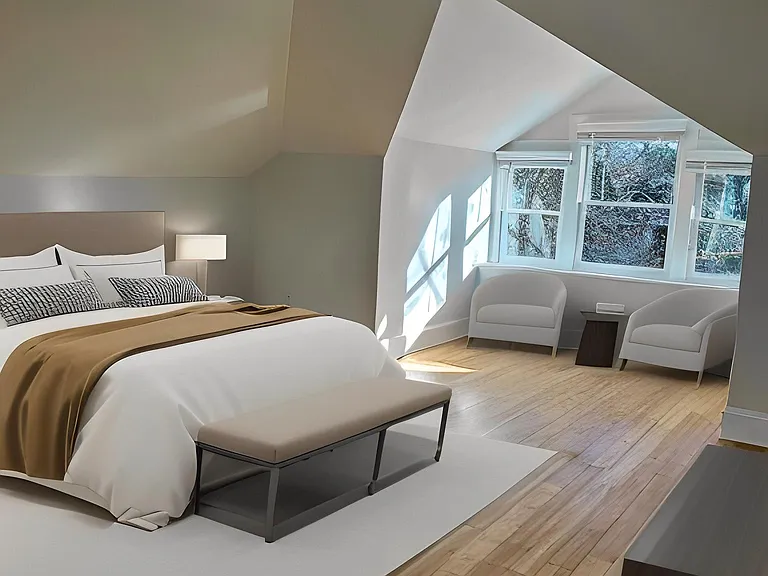 Virtually staged bedroom