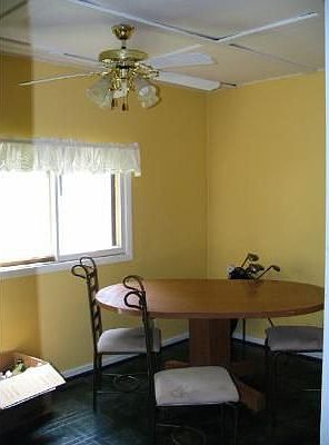 Kitchen nook off back of kitchen.