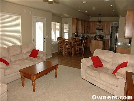 Family room open to kitchen/dining area