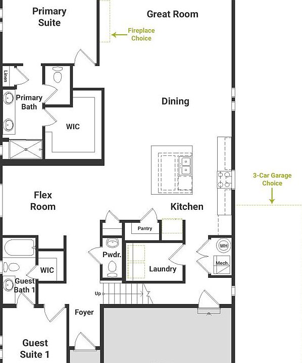 Layout of the first floor