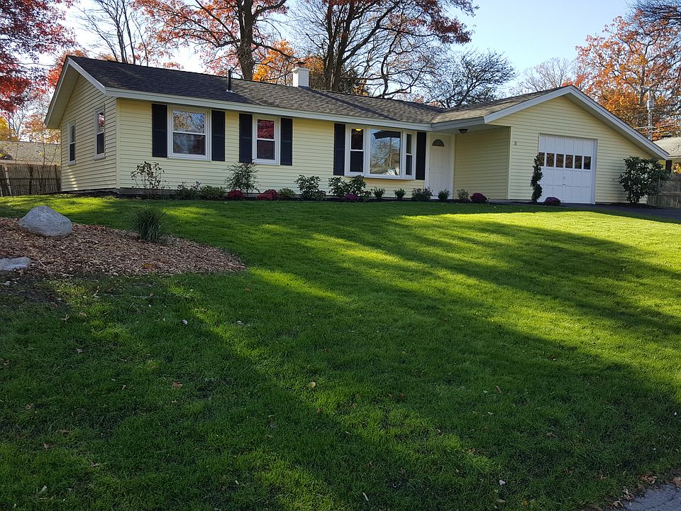 Newly landscaped front yard