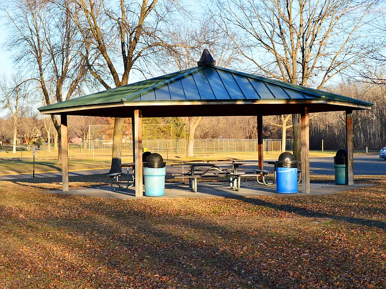 Picnic shelter in River's Bend Park.