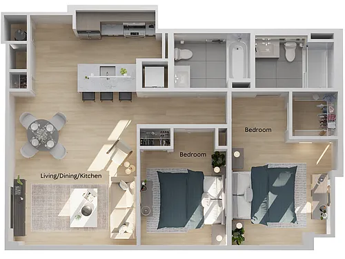 Floor plan Two Bedroom