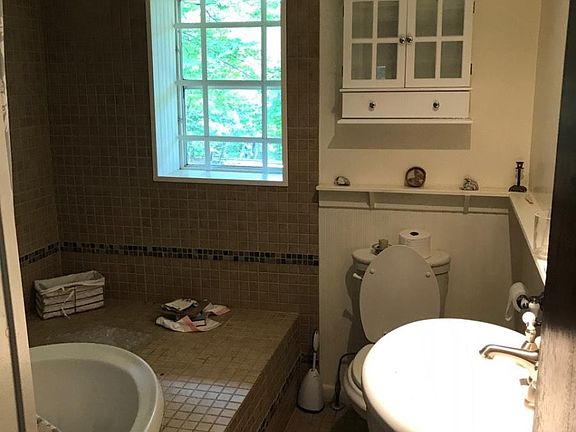 Bathroom near kitchen