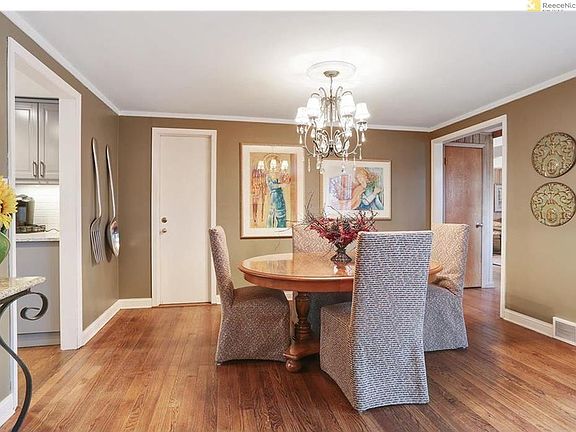 Dining room space off living room.