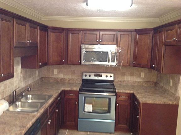 Kitchen with stainless steel appliances